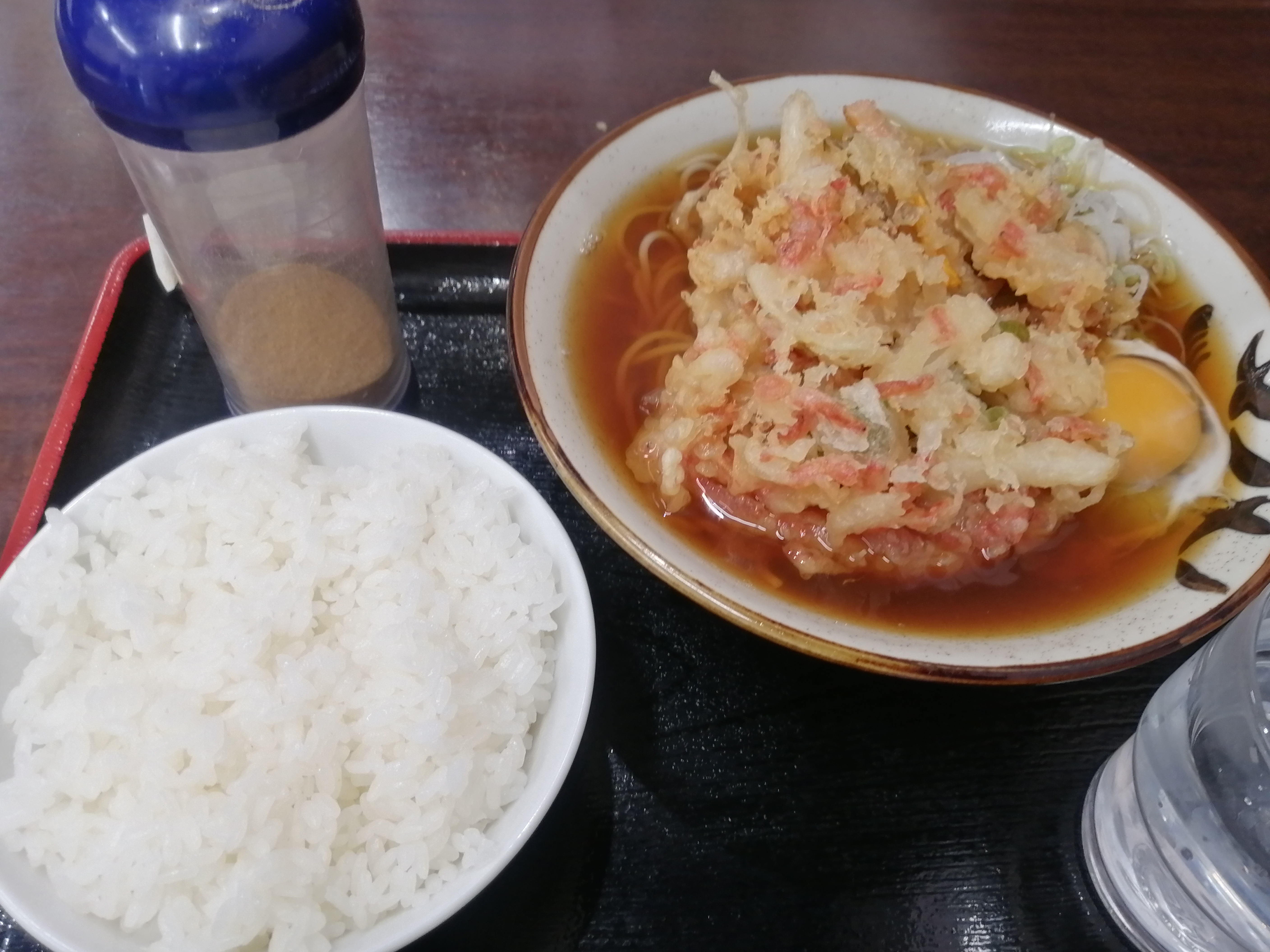 そばよし 天玉とご飯　京橋